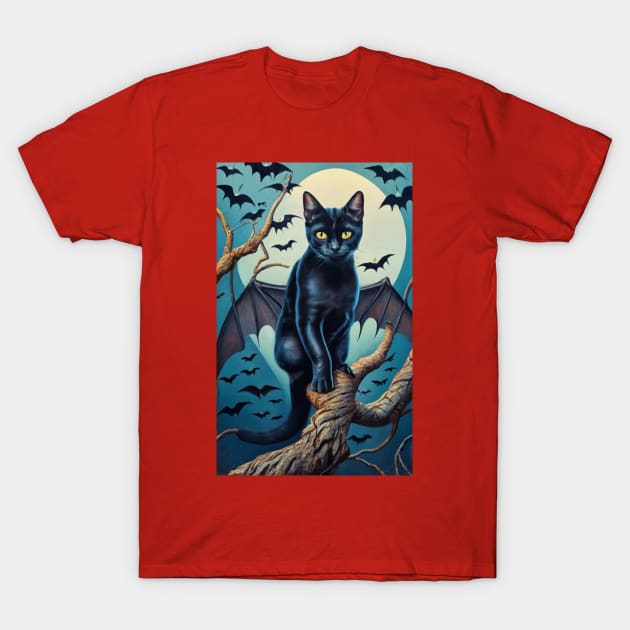 Bat Cat T-Shirt by zombill